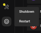 image displaying the v0.9 Portmaster user interface - shutdown